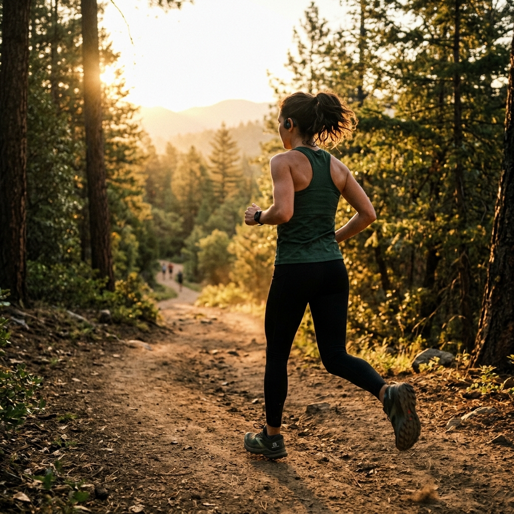 Running at sunrise daily routine